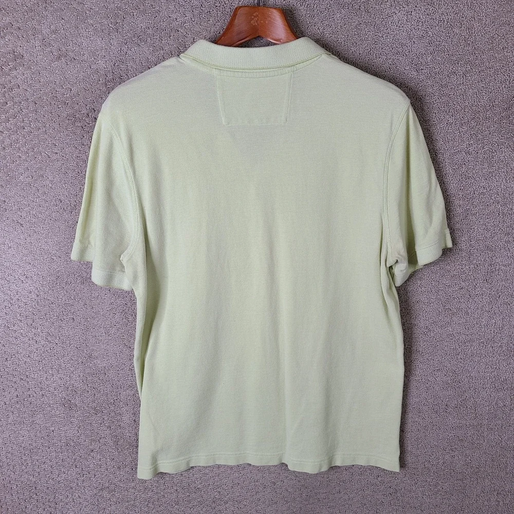 Banana Republic‎ Shirt Mens Large Green Pique Polo Short Sleeve Cotton Casual